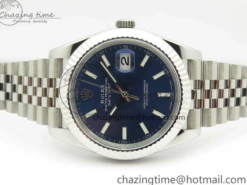 MiroTime 0517 DateJust 41 126334 ARF 1:1 Best Edition 904L Steel Blue Dial on Jubilee Bracelet A WaterResistant 3254